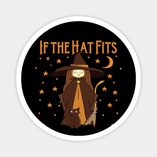 If the Hat Fits Orange Cheeky Witch® Magnet